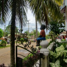 The entrance of our hostel La Jangada in Leticia